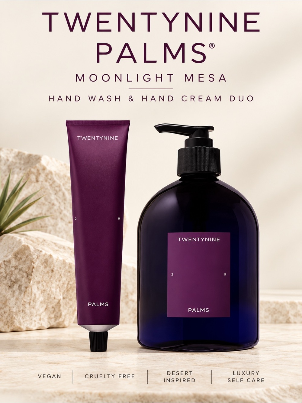 29 Palms Moonlight Mesa Hand Wash & Hand Cream Duo BNIB 2 Piece Set
